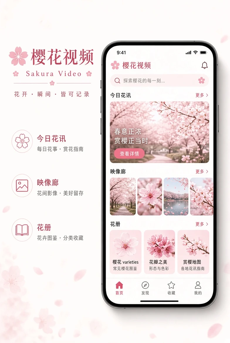 樱花视频APP移动浏览示意